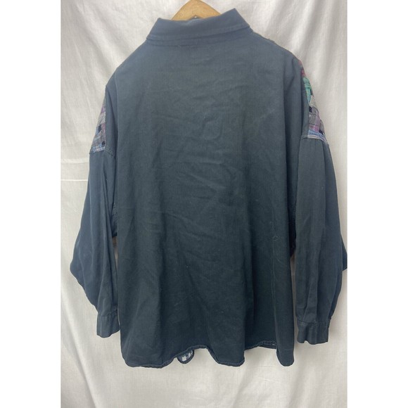 Halsey Collection Women’s Shirt Multicolored Size 3X Button Down Weave Patterned - Picture 7 of 10